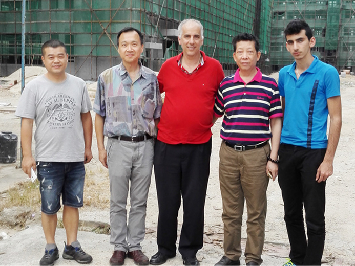 Customers from South America come China and visit our new site of factory.