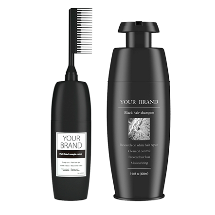hair coloring to black