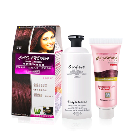 Ammonia-Free Hair Dye Cream with Herbal Extracts & Long-Lasting Color