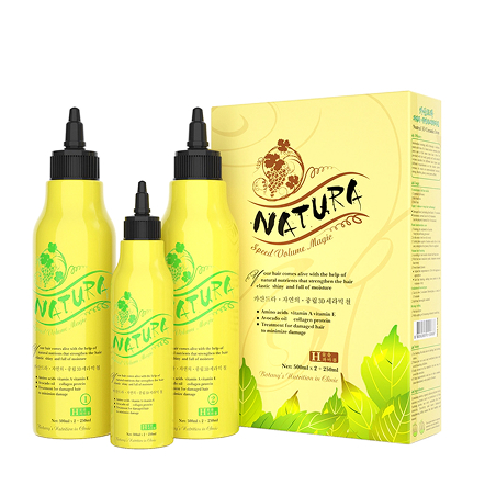 Natural Curl Hair Perm for Damaged Hair, Salon Use